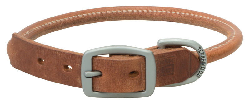 Terrain D.O.G. Harness Leather Rolled Dog Collar 1" x 23"