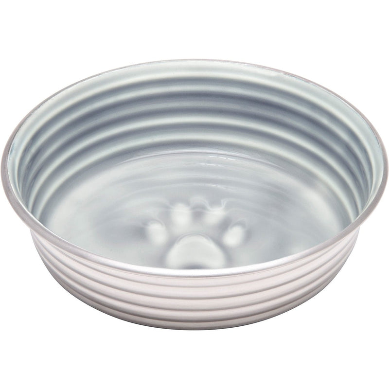 Loving Pets - Le Bol Dog Food Water Bowl Enamel Ceramic Bowl No Tip Stainless Steel Pet Bowl No Skid Spill Proof (Small, Parisian Gray) Small - PawsPlanet Australia