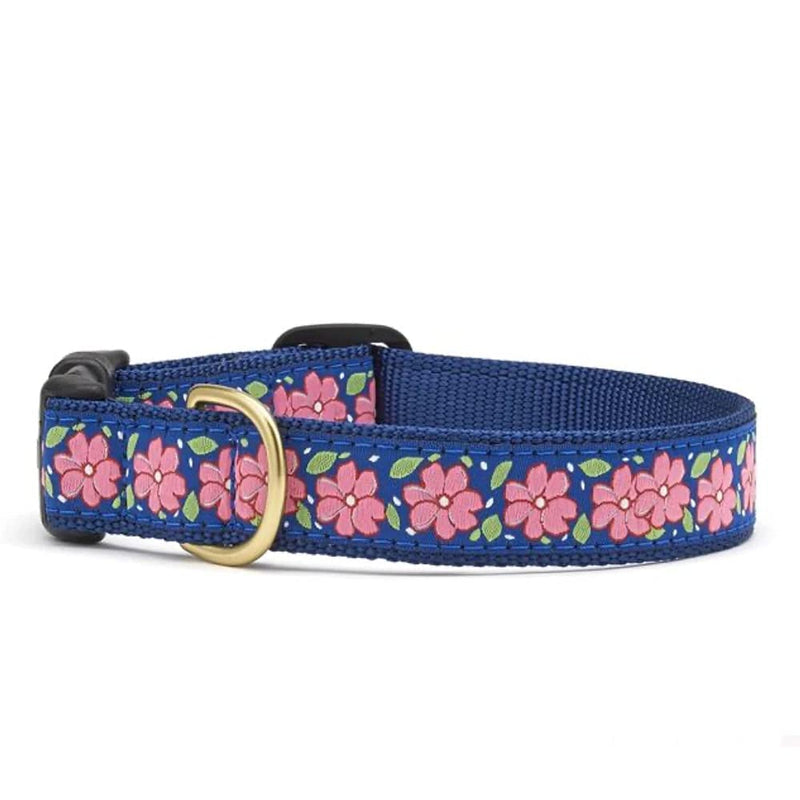 Up Country Pink Garden Dog Collar Medium (12 to 18 Inches) 1 Inch Wide Width - PawsPlanet Australia