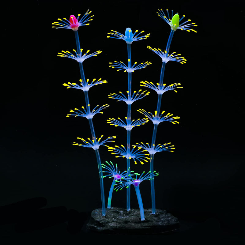 Uniclife Strip Coral Plant Ornament Glowing Effect Silicone Artificial Decoration for Fish Tank, Aquarium Landscape - Orange - PawsPlanet Australia