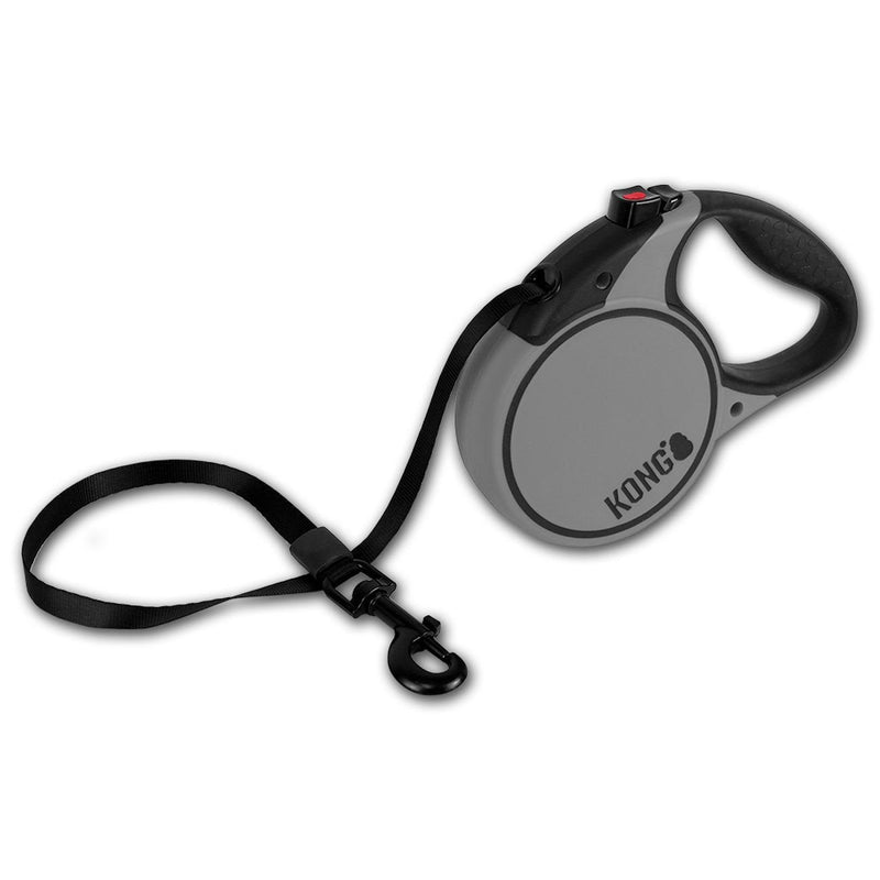 Alcott Kong Terrain Retractable Dog Leash, Large, Grey, 16' Long Large 16' - PawsPlanet Australia