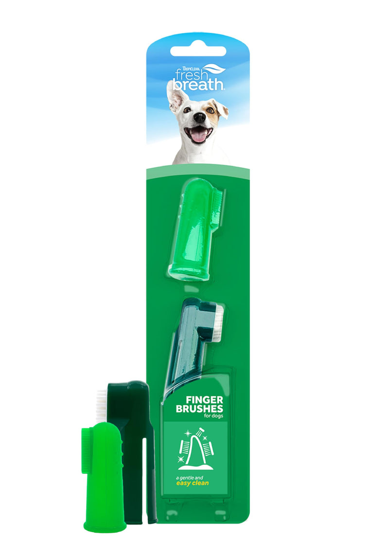 TropiClean Fresh Breath Finger Toothbrushes for Dogs & Puppies | Gentle Soft Toothbrush Alternative for Easy Teeth Cleaning Finger Brushes For Dogs - PawsPlanet Australia