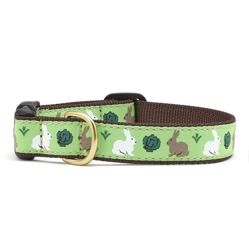 Up Country Garden Rabbit Pattern (Garden Rabbit Dog Collar, Medium (12 to 18 Inches) 1 Inch Wide Width) Garden Rabbit Dog Collar - PawsPlanet Australia