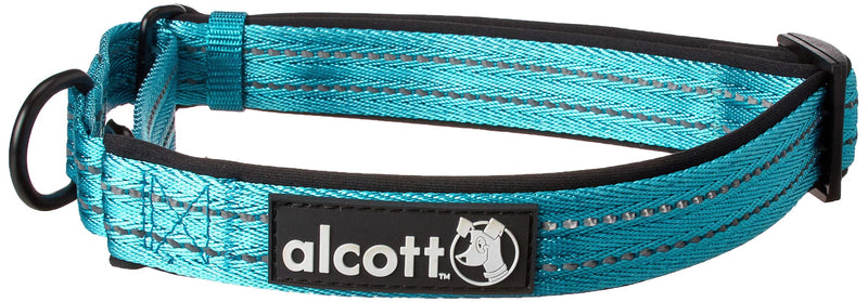 alcott Martingale Collar with Reflective Stitching & Neoprene Padding, Large, Blue - PawsPlanet Australia
