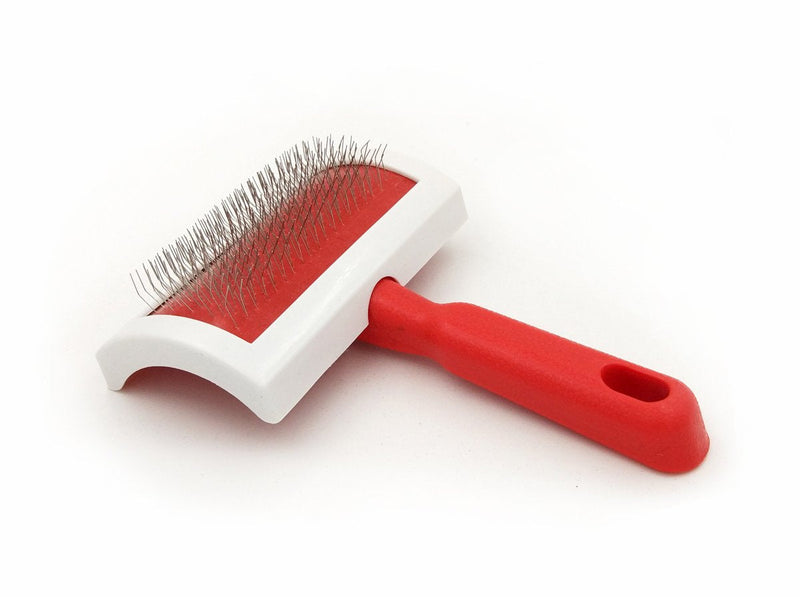 JUSPRO Sheepskin Rug Brush Red Medium - PawsPlanet Australia