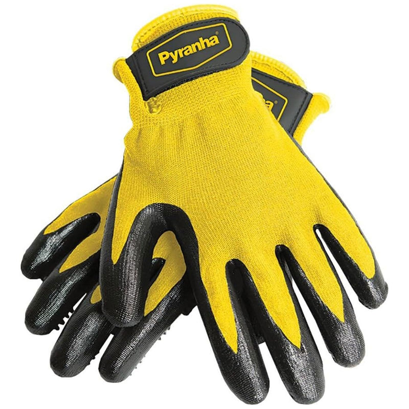 Pyranha Rub & Scrub Grooming Gloves | Multipurpose Shedding & Bathing Tool with Scrubbing Nodules | Removes Hair, Cleans Coat & Massages Muscles | Use Wet or Dry Medium