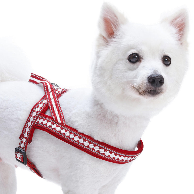 Blueberry Pet 4 Colors Soft & Comfy 3M Reflective Jacquard Padded Dog Harness, Chest Girth 20.5" - 26", Marsala Red, Medium, Adjustable Harnesses for Dogs Medium(20.5" - 26") Chest Girth - PawsPlanet Australia