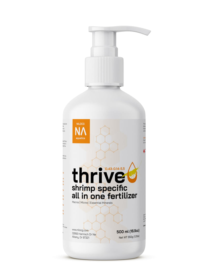 ThriveS Shrimp Specific All in One Aquarium Fertilizer – 500ml Liquid Plant Food – Comprehensive nutrients – Aquarium Nutrition – Convenient to Use – Concentrated Aquarium Plant Fertilizer 1 Pack