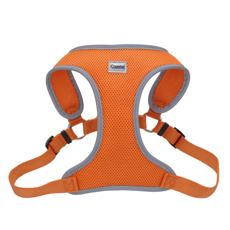 Coastal Pet Comfort Soft Reflective Wrap Adjustable Dog Harness - No-Pull Dog Harness for Small & Large Dogs - Sunset Orange - 5/8" x 16"–19" - PawsPlanet Australia