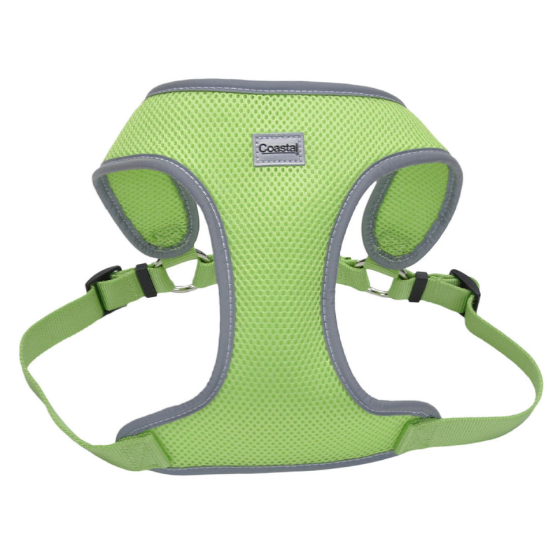 Coastal Pet Comfort Soft Reflective Wrap Adjustable Dog Harness - No-Pull Dog Harness for Small & Large Dogs - Lime - 5/8" x 16"–19" - PawsPlanet Australia
