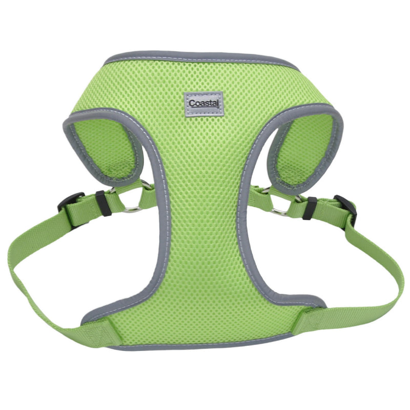 Coastal Pet Comfort Soft Reflective Wrap Adjustable Dog Harness - No-Pull Dog Harness for Small & Large Dogs - Lime - 5/8" x 19"–23" - PawsPlanet Australia