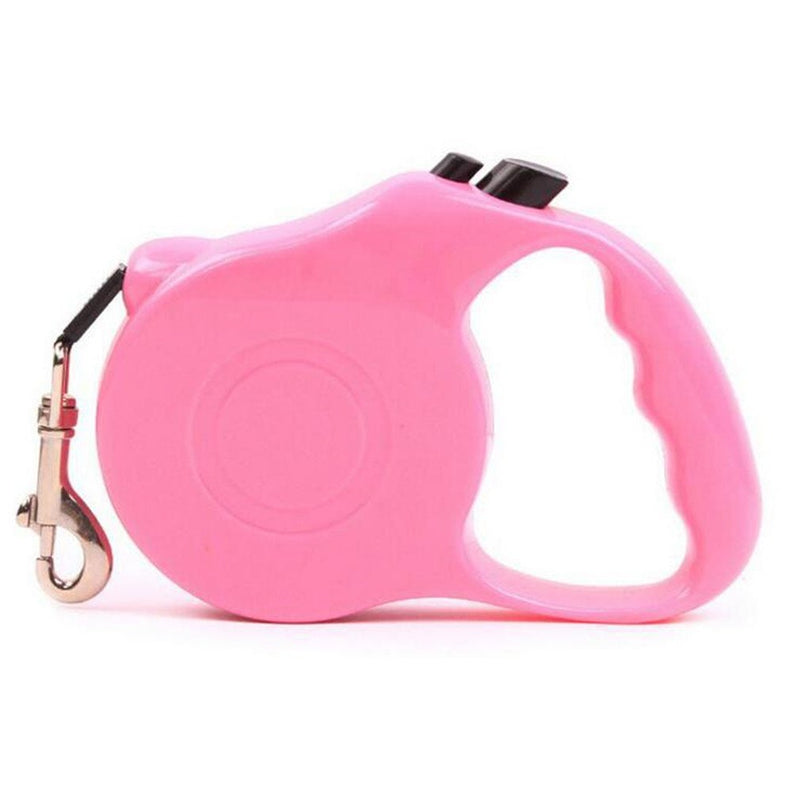 Auto Retractable Dog Leash Explore Training Lead - 10 Ft/16.6Ft Pet Dog Walking Running Rope 3M/10Ft Pink - PawsPlanet Australia