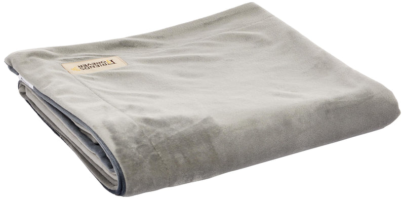 Friends Forever Durable Dog Blanket for Couch Protection, Two Tone Reversible Pet Hair Resistant Blanket for Dogs Cats Bed Kennel Crate Car Seat - Soft Velvet, Warm Fleece, Bailey 53" x 42" 53" x 42" Light Grey/Dark Grey - PawsPlanet Australia