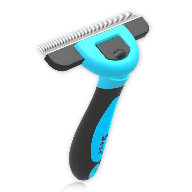 Effective Deshedding Brush and Large Dog Comb - Professional Grooming Tools for Dogs and Cats to Reduce Undercoat Shedding 4 Inch - PawsPlanet Australia