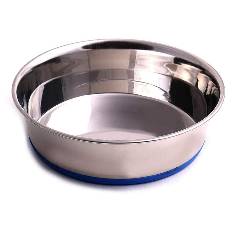 Max and Neo Heavyweight Non-Skid Rubber Bottom Stainless Steel Dog Bowl - We Donate a Bowl to a Dog Rescue for Every Bowl Sold (Large - 80oz - 9.5" Diameter) Large - PawsPlanet Australia