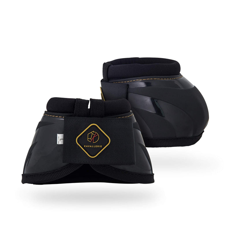 Kavallerie PRO-K Soft No Turn Bell Boots Ultimate Hoof Protection, with Anti-Spin Fastening System, Durable & Prevents Overreaching Black XXL - PawsPlanet Australia