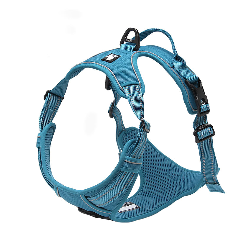TRUE LOVE Truelove Adjustable No-Pull Dog Harness Reflective Pup Vest Harnesses Comfortable Control Brilliant Colors TLH5651(Blue,L) L Blue - PawsPlanet Australia