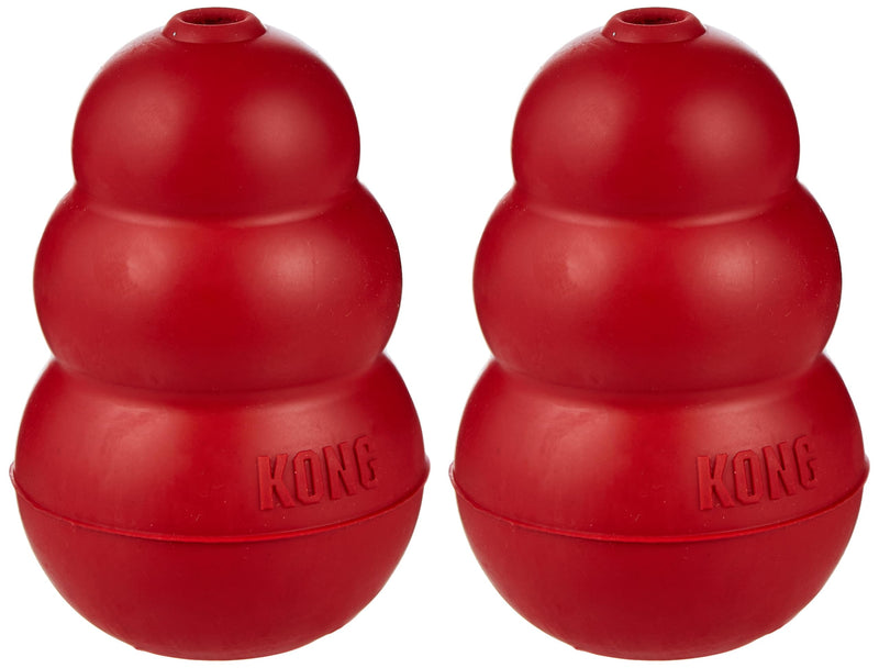 KONG Classic Medium Dog Toy Red Medium Pack of 2 - PawsPlanet Australia