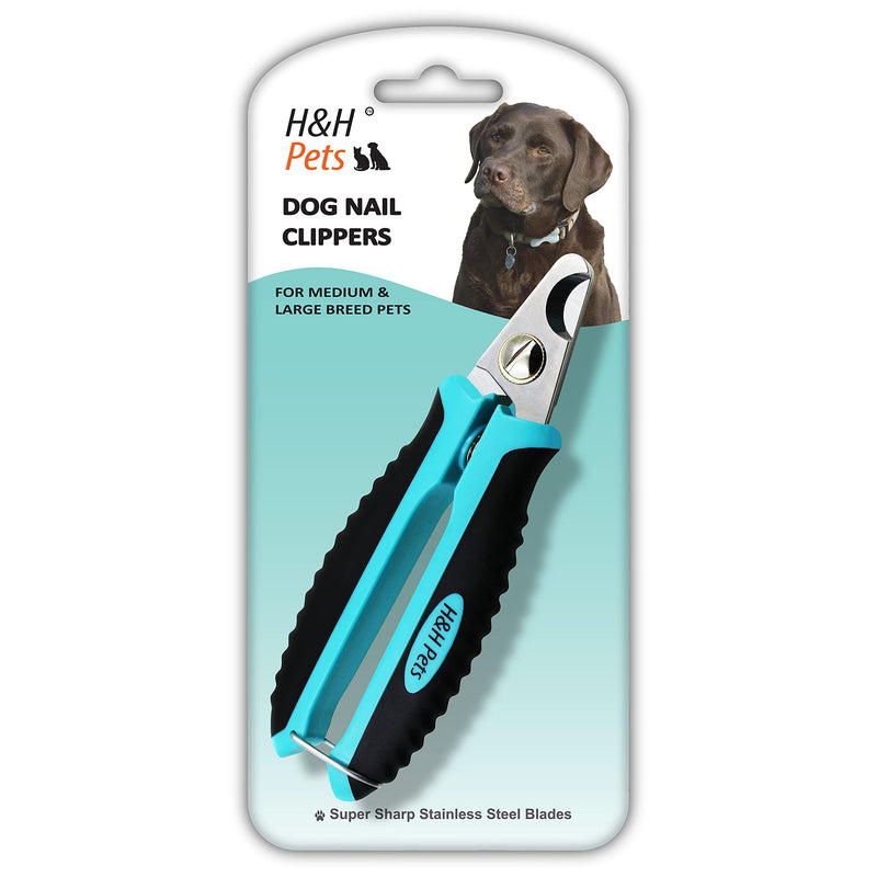 H&H Pets Nail Clippers Series - for Cats and Dogs - Razor Sharp Blades Sturdy Non Slip Handles - Dog Accessories Professional at Home Grooming - Stainless Steel - Dog Nail Trimmers - M (Sm-M Dogs) - PawsPlanet Australia