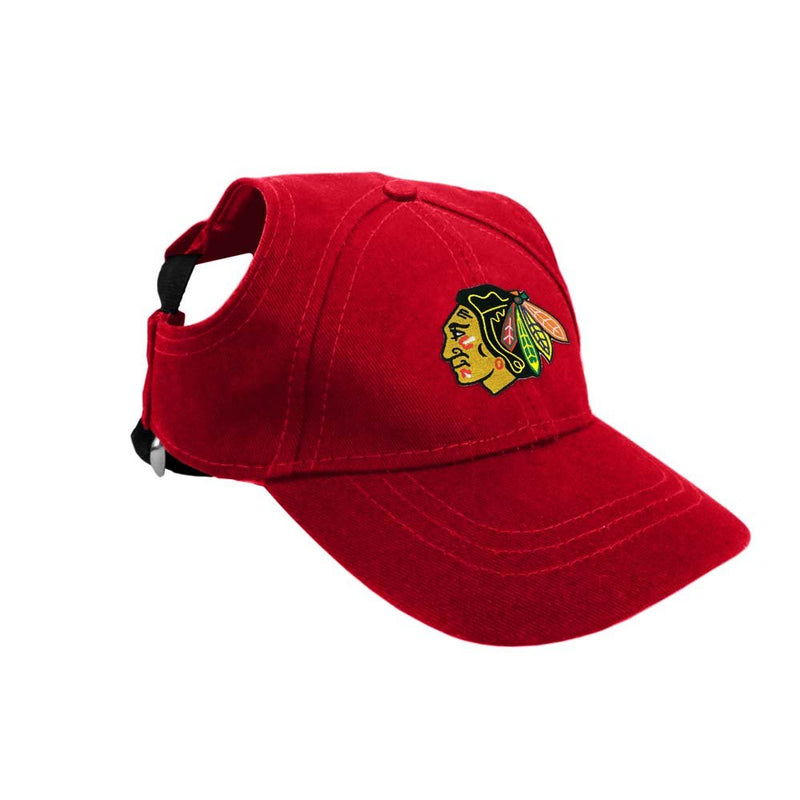 Littlearth Chicago Blackhawks NHL Pet Baseball Hat - PawsPlanet Australia