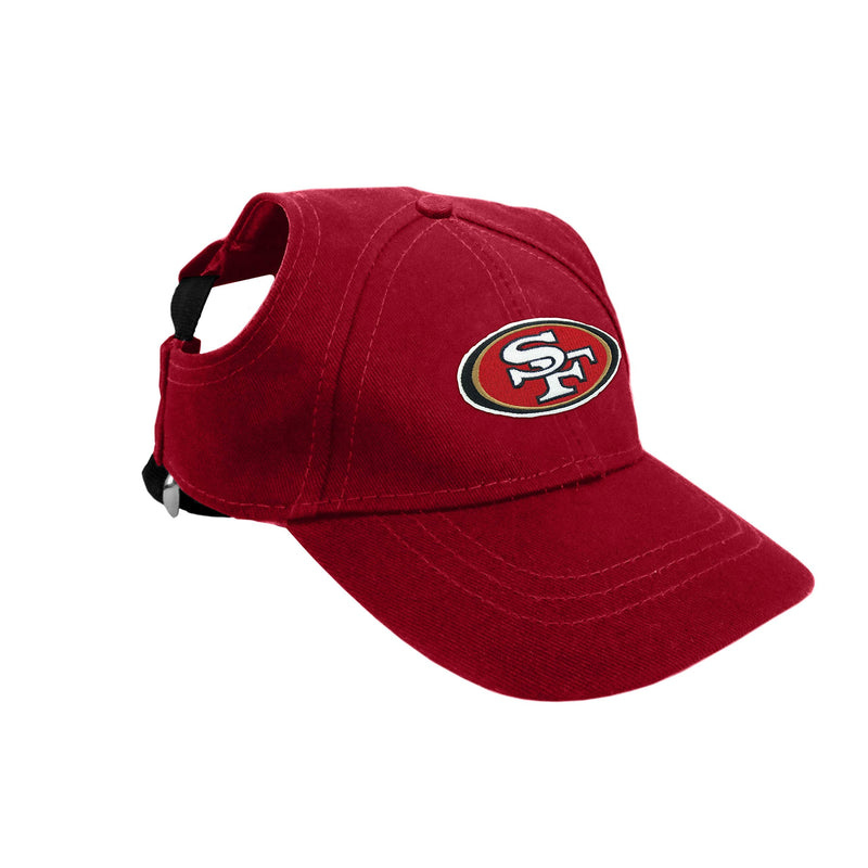 Littlearth NFL Pet Baseball Hat - Officially Licensed Teams, Sizes: XS - XL Large San Francisco 49ers - PawsPlanet Australia