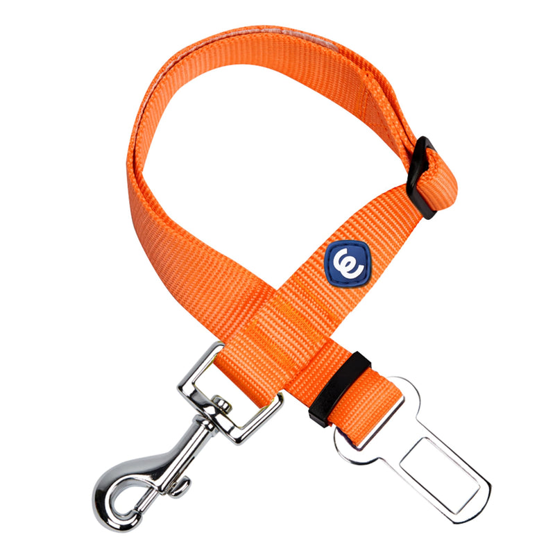 Blueberry Pet Dog Leash Puppy Essentials Seat Belt Tether for Dogs Cats, Florence Orange, Heavy Duty Dog Leashes for Large Dogs - Safety for Pet Parents, Road Trip Enthusiasts, 2"x27.5" 16.5-25.5 Inch (Pack of 1) - PawsPlanet Australia