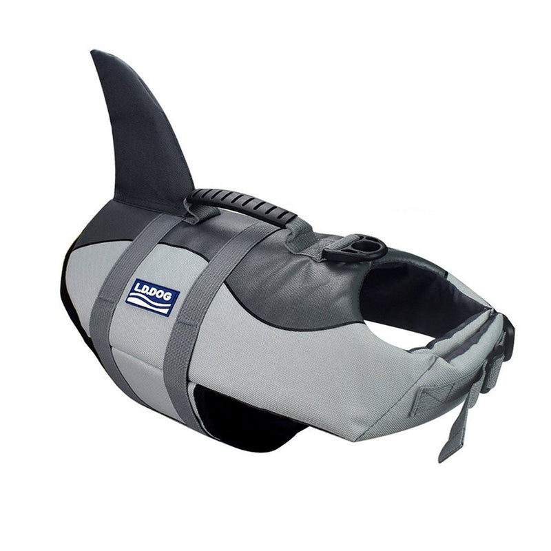 A-MORE Dog Life Jackets Dog Saver Life Jacket Dog Swimming Vest Adjustable Life Jacket for Dogs Large Grey - PawsPlanet Australia