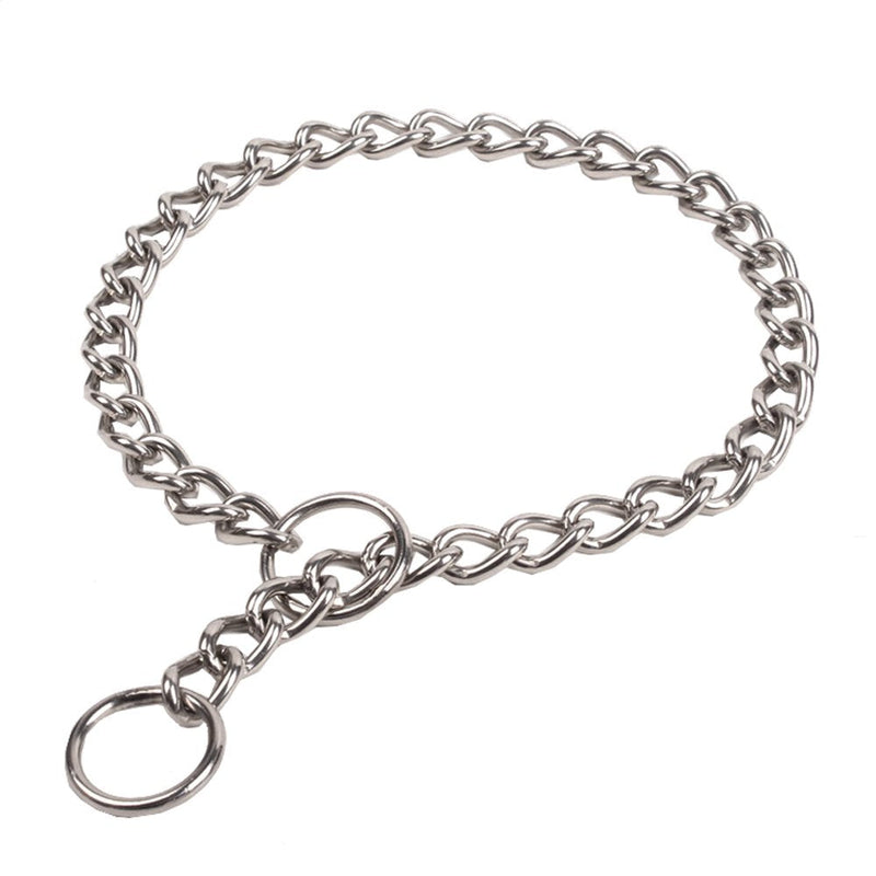 SGODA Chain Dog Training Choke Collar, 22 in, 3 mm L, 22 inch (suitable for neck 18"） - PawsPlanet Australia
