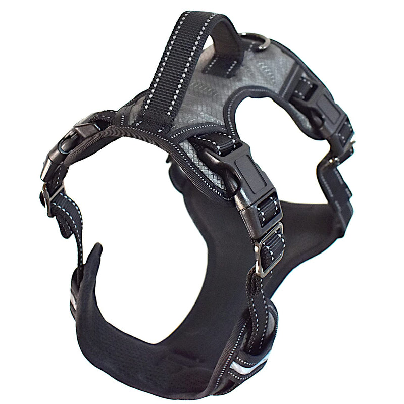 Max and Neo Gunnison Reflective Dog Harness - We Donate a Harness to a Dog Rescue for Every Harness Sold (Small, Gray) Small - PawsPlanet Australia