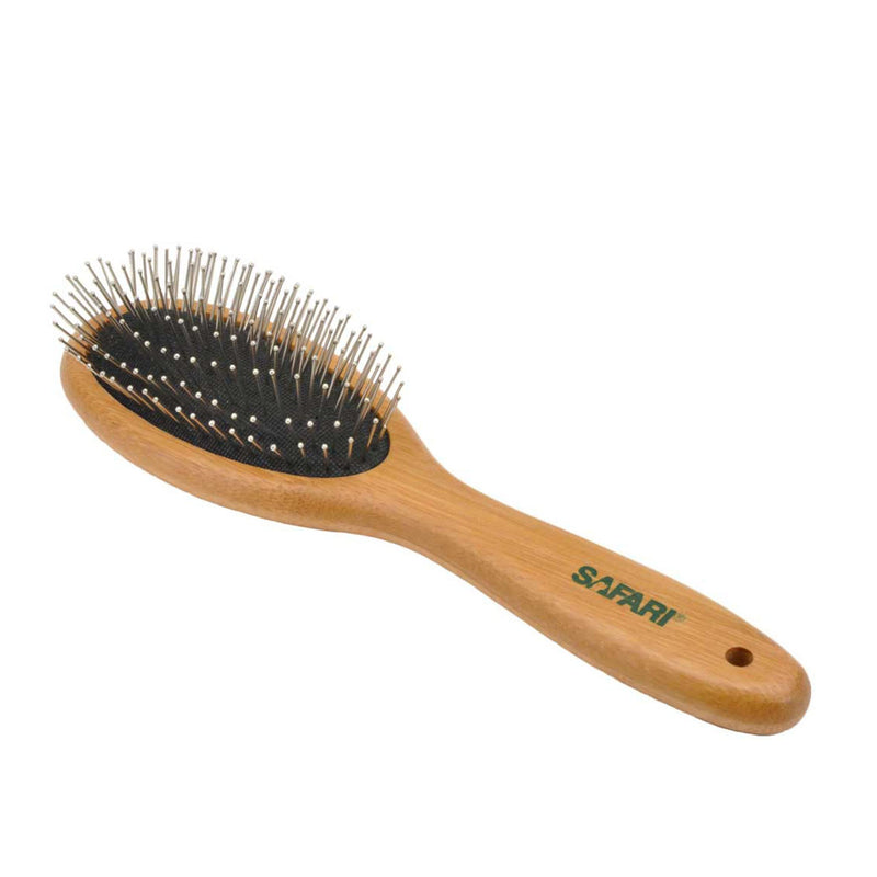Coastal Pet Safari Wire Pin Dog Brush with Bamboo Handle - Large - General Dog Grooming Brush for Short and Long Hair - Eco-Friendly Handle - PawsPlanet Australia