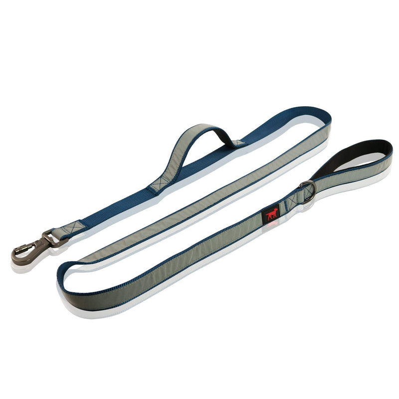 Heavy Duty Dog Leash | Double Handle Dog Leash To Hold Strong Dogs | Reflective Dog Leashes For Safe Night Walks | 6 Foot Dog Leash w/ Lockable Clip For Security | For Medium & Large Dogs 6 feet long Midnight Blue - PawsPlanet Australia