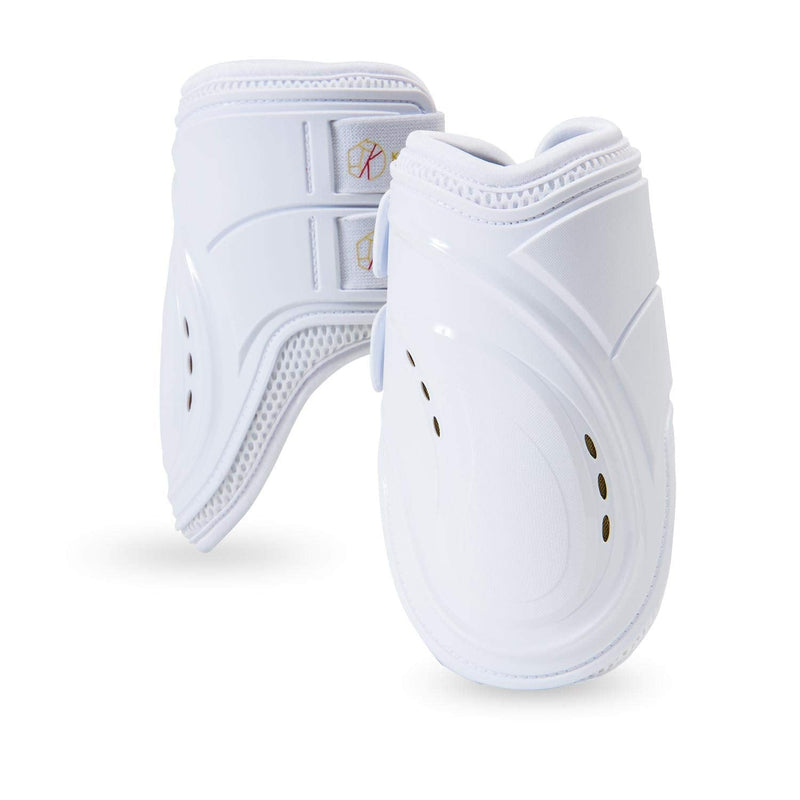 Kavallerie PRO-K Soft No Turn Bell Boots Ultimate Hoof Protection, with Anti-Spin Fastening System, Durable & Prevents Overreaching Large Fetlock Boots (Pro-K) White - PawsPlanet Australia