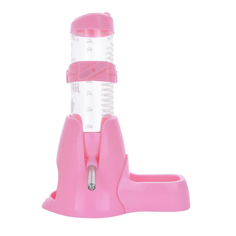 Guardians Hamster Water Bottle, Little Pet Automatic Drinking Bottle with Food Container Base Hut Hanging Water Feeding Bottles Auto Dispenser for Small Animals(125ml,Pink) 125ml Pink - PawsPlanet Australia