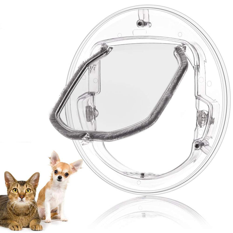 YOUTHINK Cat Flip Door, 4-Way Locking Cat Door Sliding Glass Door Cat Doors Enclosures & Steps Suitable for Small Pet Doors for Cats, Small Dogs and Puppies - PawsPlanet Australia