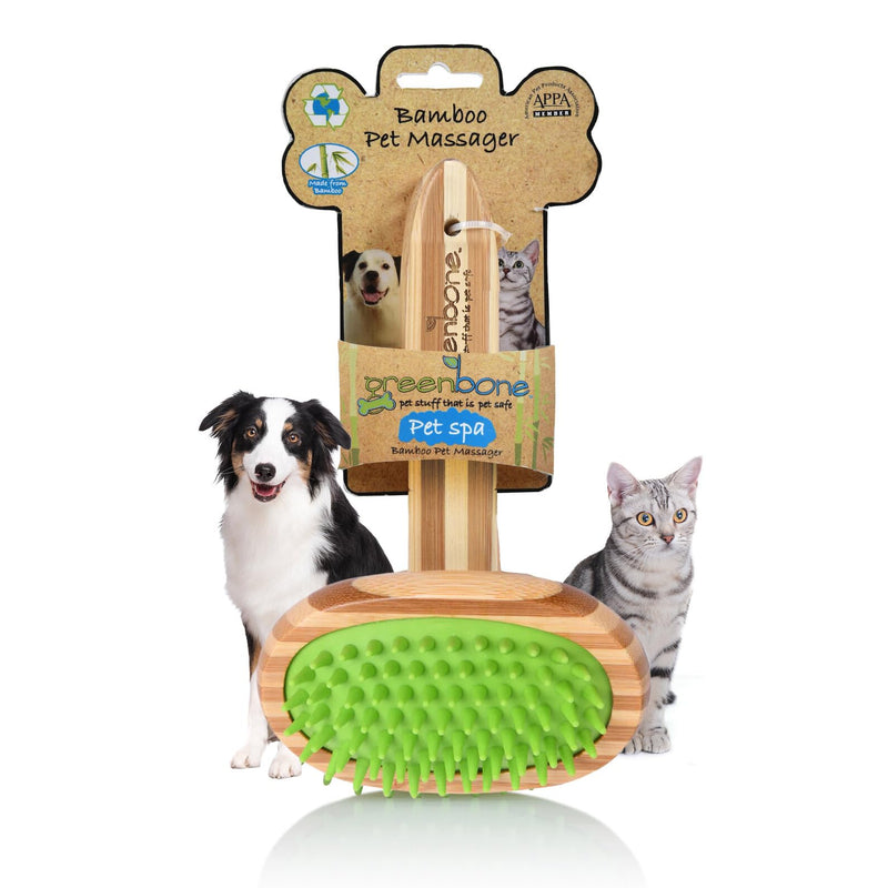 Pet Spa Massager - All-Natural Bamboo Pet Grooming Tool - Entirely Made from Sustainable Bamboo for Dogs & Cats - PawsPlanet Australia