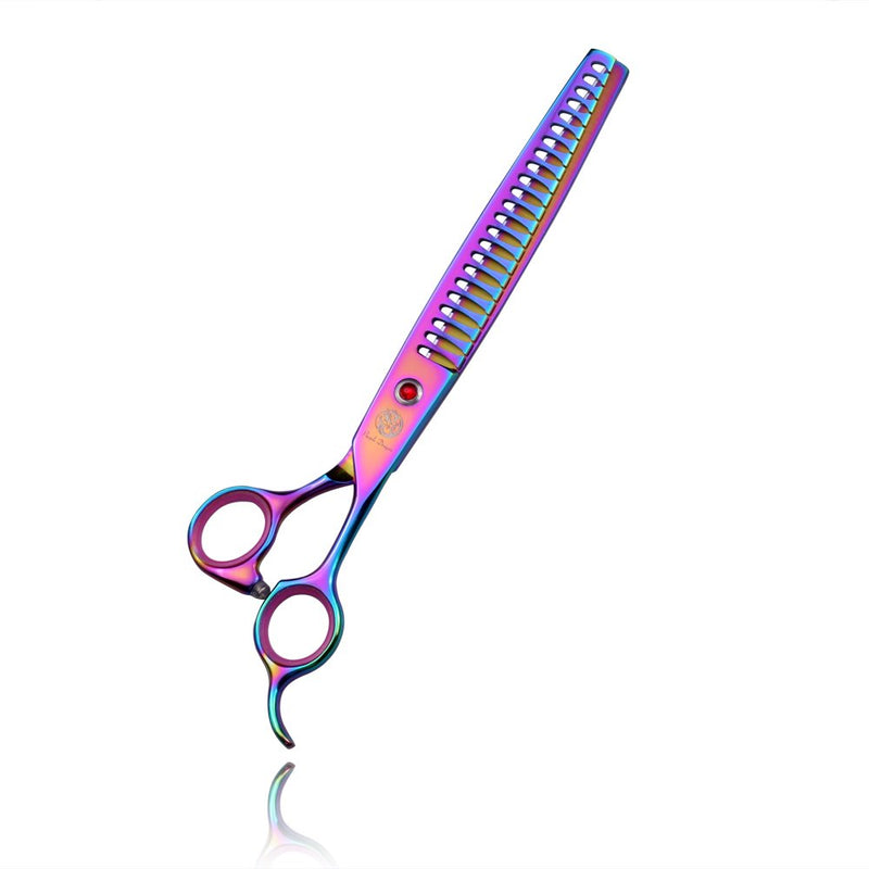 Professional 7.0/7.5/8.0 inch Pet Grooming Hair Cutting Scissor Dog Hair Chunker Thinning Shear - Japan 440C Stainless Steel Perfect for Pet Groomer (B-Chunker-8.0) B-Chunker-8.0 - PawsPlanet Australia