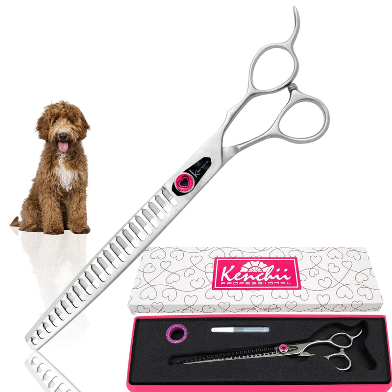 Kenchii Love Dog Grooming Scissors, 22 Tooth Blender Shears, Dog Scissors for Grooming, Professional Pet Grooming Scissors, Heavy Duty, Durable and Sharp - PawsPlanet Australia