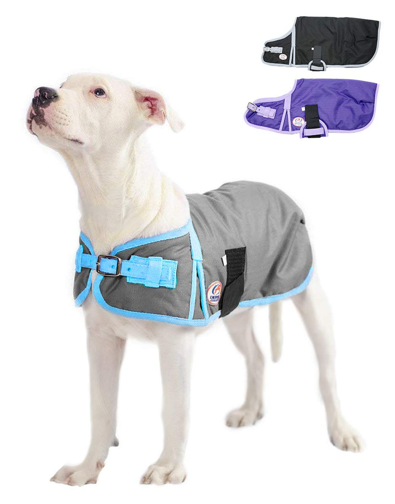 Derby Originals Horse Tough 600D Ripstop Waterproof Winter Dog Coat 150g Medium Weight 28.5 in Grey - PawsPlanet Australia