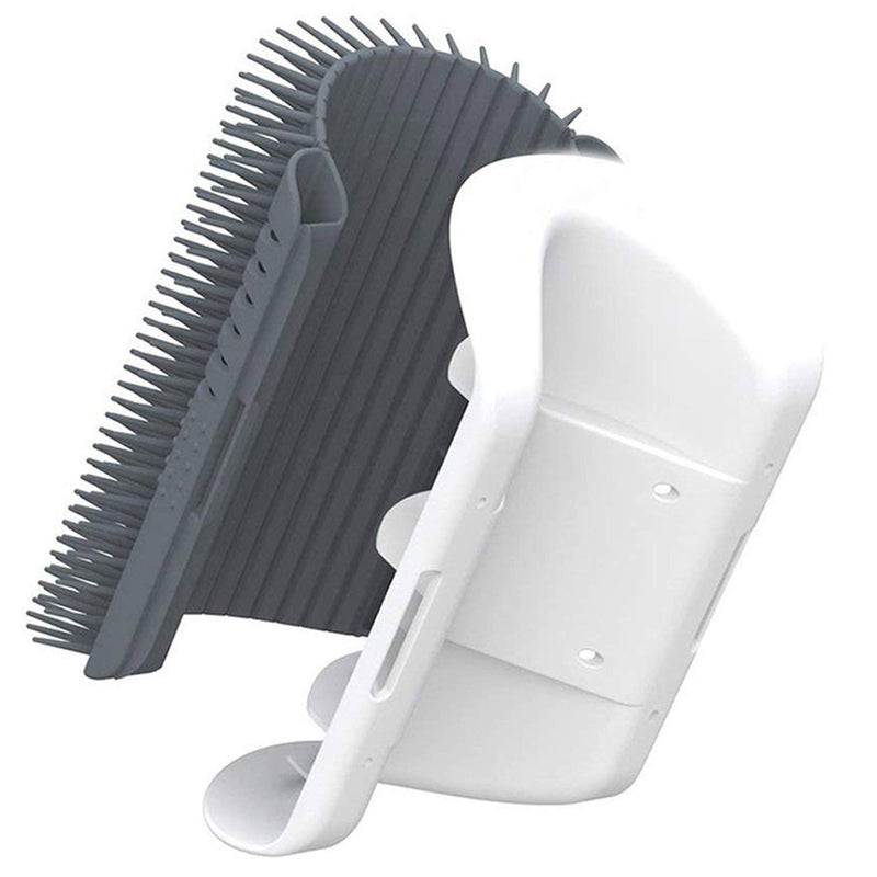 3.0 Softer Cat Self Groomer with Catnip, Dog Cat Corner Groomer,Wall Corner Scratcher Comb,Grooming Massage Brush, Perfect Scratch Massager Tool for Long & Short Fur Kitten/Puppy (1 Pack) 3.0 Softer Grey (1 Pack)