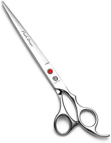 Purple Dragon 5"/5.5"/6"/6.5"/7"/7.5"/8"/9"/10" Sharp Edge Hair Cutting Shears Pet/Puppy/Cat Grooming Scissors with Bag - Perfect for Barber or Dog Groomer 8 inch - PawsPlanet Australia