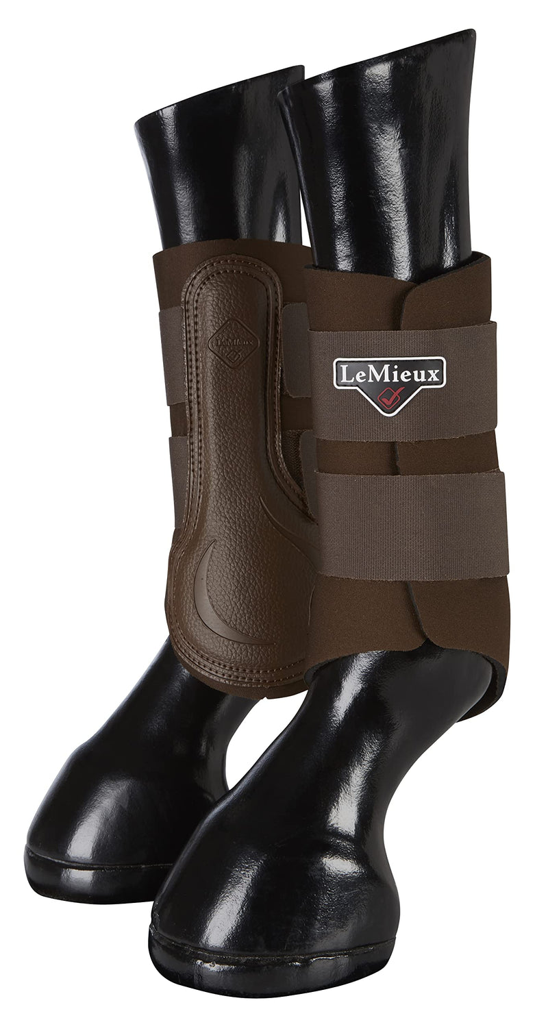 LeMieux Grafter Brushing Horse Boots - Protective Gear and Training Equipment - Equine Boots, Wraps & Accessories Large Brown - PawsPlanet Australia