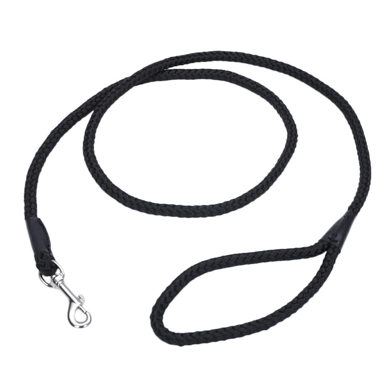 Coastal Pet Rope Dog Leash - Tangle-Free Walking - Soft-Braided Nylon - Fade-Resistant Colors with Snap Swivel Hook - Black, 1/2" x 6' 1/2" x 06' (Pack of 1) - PawsPlanet Australia