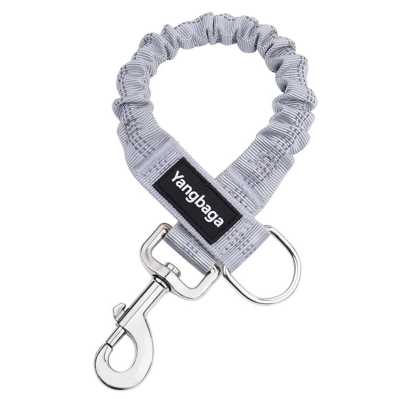 Yangbaga Dog Leash Extender, Shock Absorber Bungee Leash Attachment, Durable Nylon Dog Tie Out Extension with Stainless Steel Swivel Clips Grey for dogs 20lbs < 60lbs - PawsPlanet Australia
