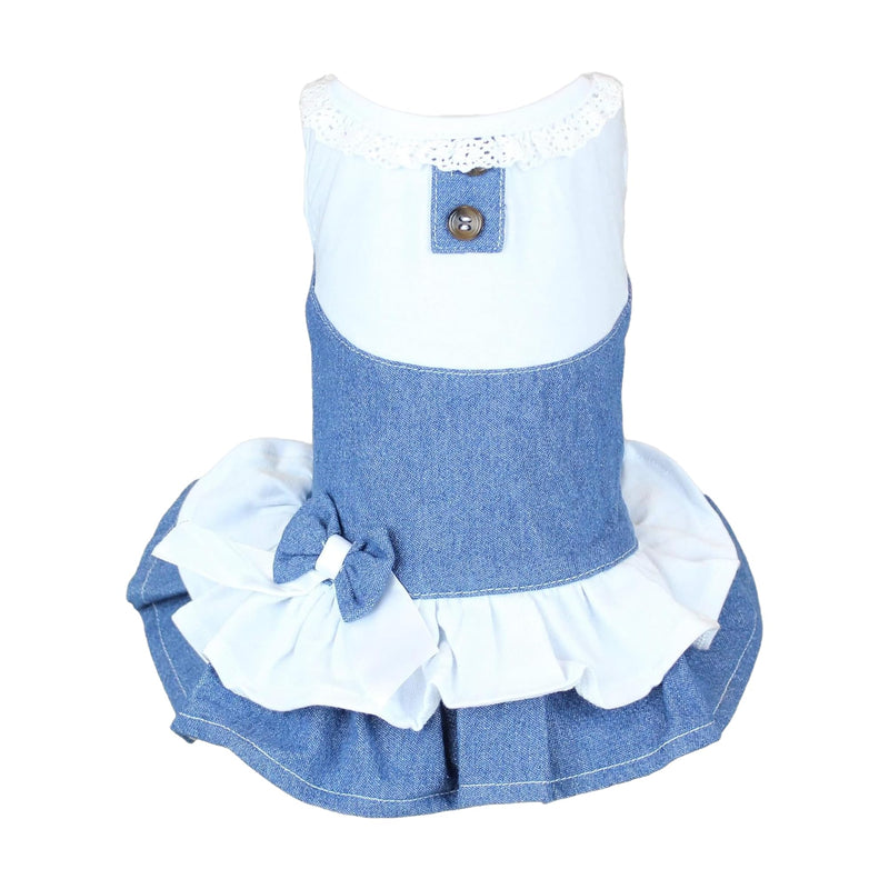 Parisian Pet Dog Dress - Spring Dog Overall Dress - Lightweight and Fashionable Dog Summer Dress - Dog Clothes - Sleeveless Dog Outfit - Dog Overalls for Large Dogs Girl - XL - PawsPlanet Australia