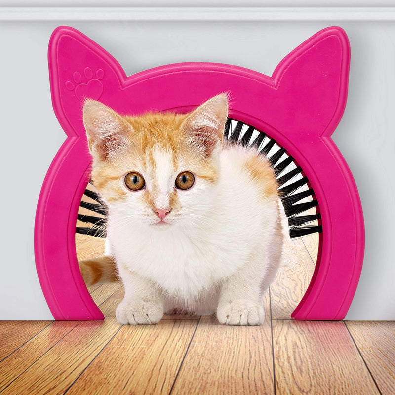 Interior Cat Door, Pet Door for Cats, Cat Door Hides Litter Tray, Cat Door with Brush, Fits Cats Up to 20lbs, Easy DIY Setup, Secured Installation in Minutes, No Training Needed - PawsPlanet Australia