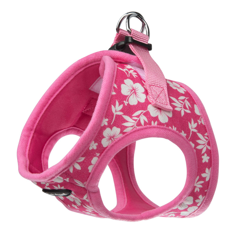Bark Appeal Pink Hibiscus Step-in Dog Harness for Small-Medium Pets – Updated Sizing, Re-Measuring is Essential – Soft Vest Harness – Anti-Choke with Adjustable Strap & Heavy Duty Clip – S S (12-13.5” Chest) - PawsPlanet Australia