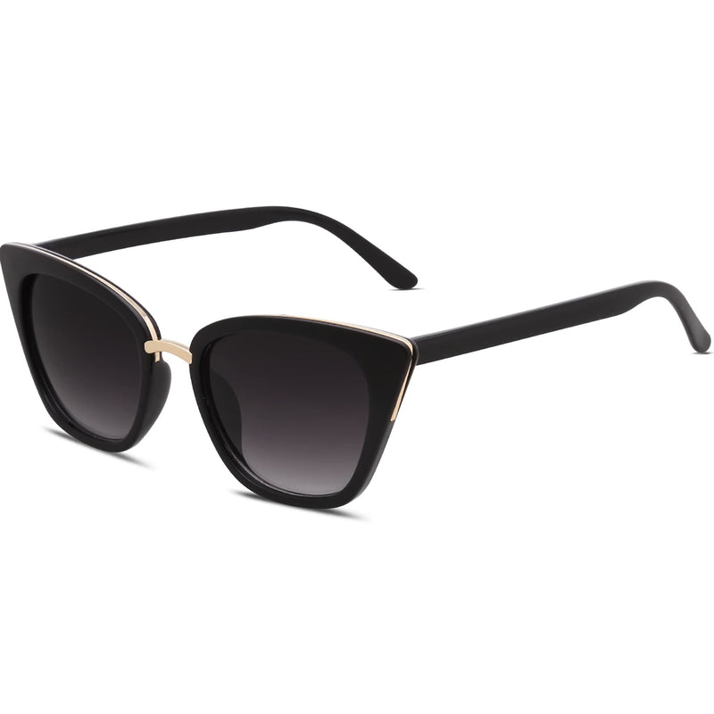 SOJOS Cat Eye Designer Sunglasses Fashion UV400 Protection Glasses SJ2052 Balck/Grey - PawsPlanet Australia