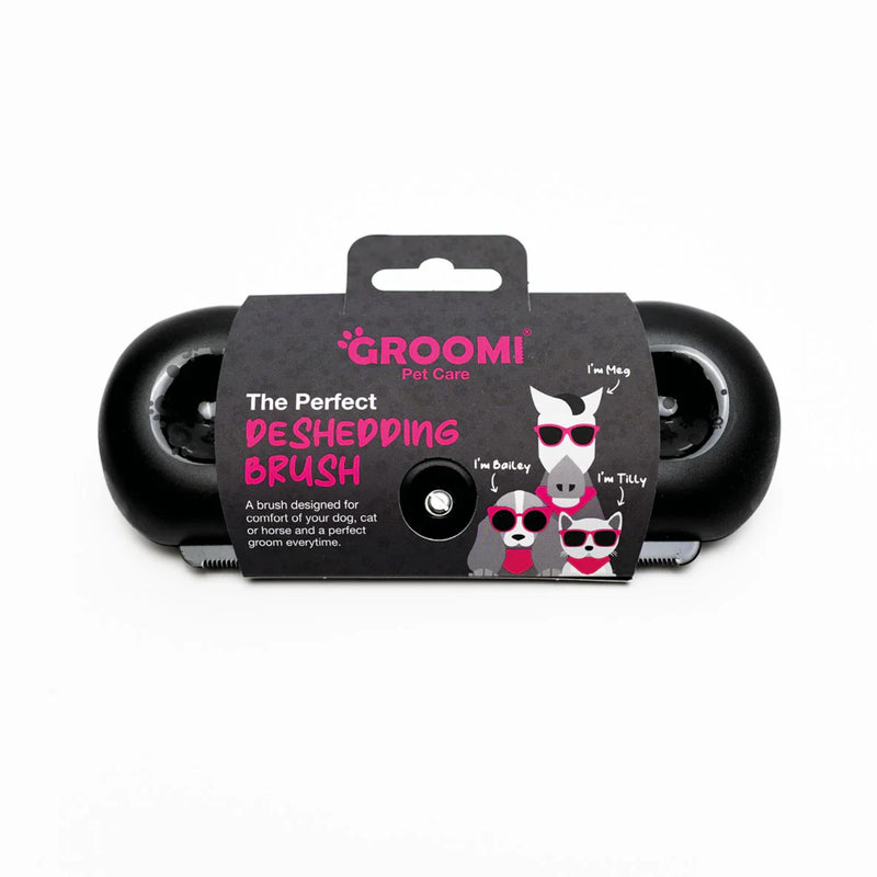 Tool for Animal - Deshedding and Undercoat Brush - Smooth Groomer for Cats, Dogs and Horses - Pet Dematting Comb - Combs for Grooming Animal - Black - PawsPlanet Australia