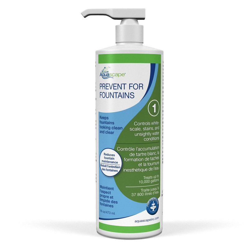 Aquascape Prevent Water Treatment for Fountains, Waterfalls, Rock and Gravel, Prevent White-Scale Buildup, Stains, Foam and Other Unsightly Water Conditions | 4 (16-Ounces) 16-ounces