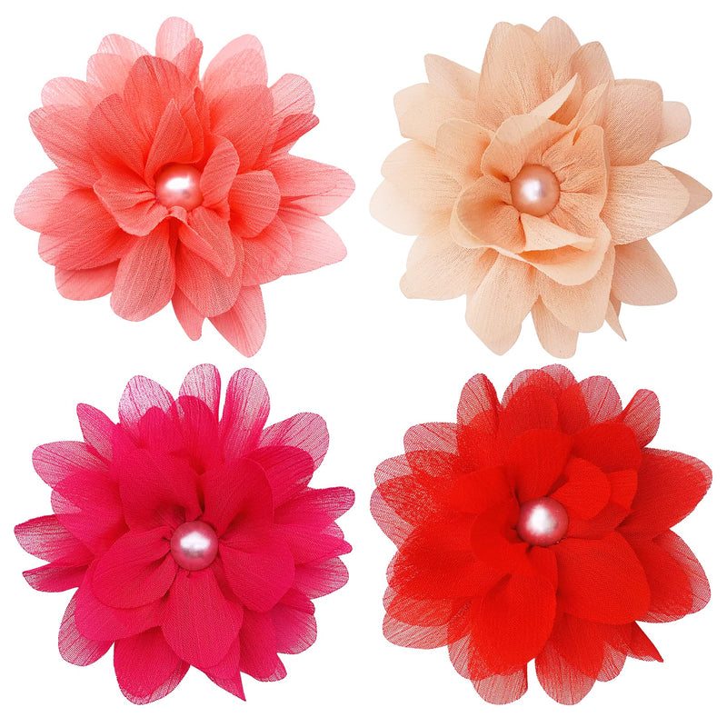 PET SHOW 4pcs Dog Flowers Collar Charms Slides Attachment Accessories For Small Medium Large Dogs Cat Puppy Bows Grooming Supplies… A 3" - PawsPlanet Australia